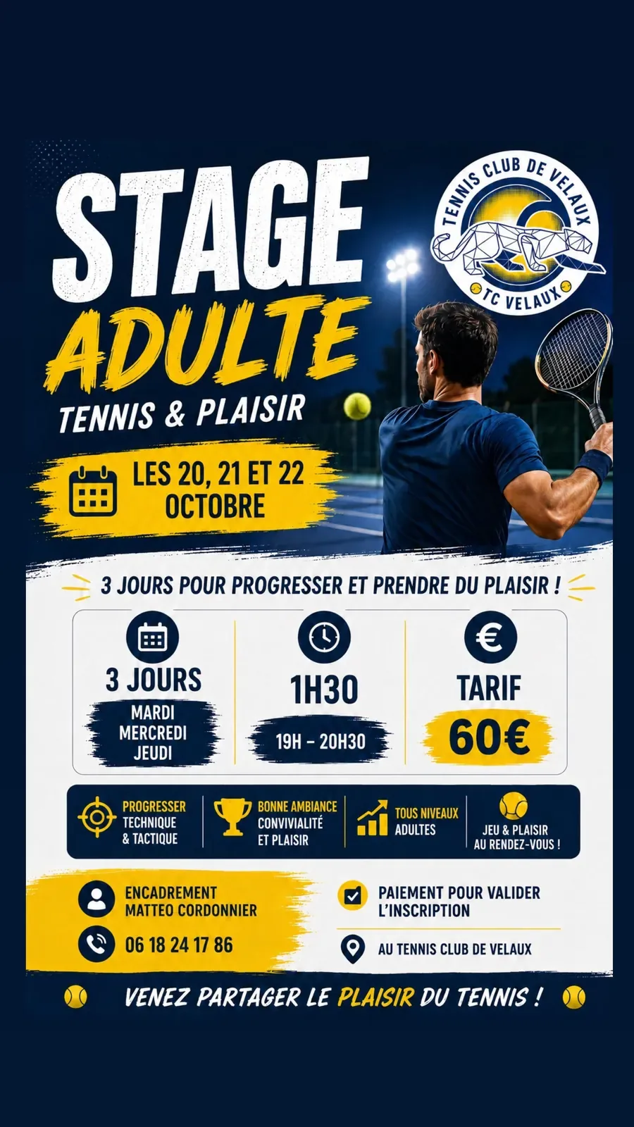 Stage adultes des 20, 21 et 22 octobre 2026